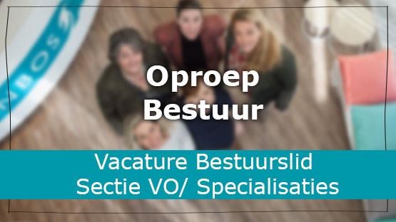 Vacature Bestuurslid sectie Voortgezet Onderwijs & Specialisaties